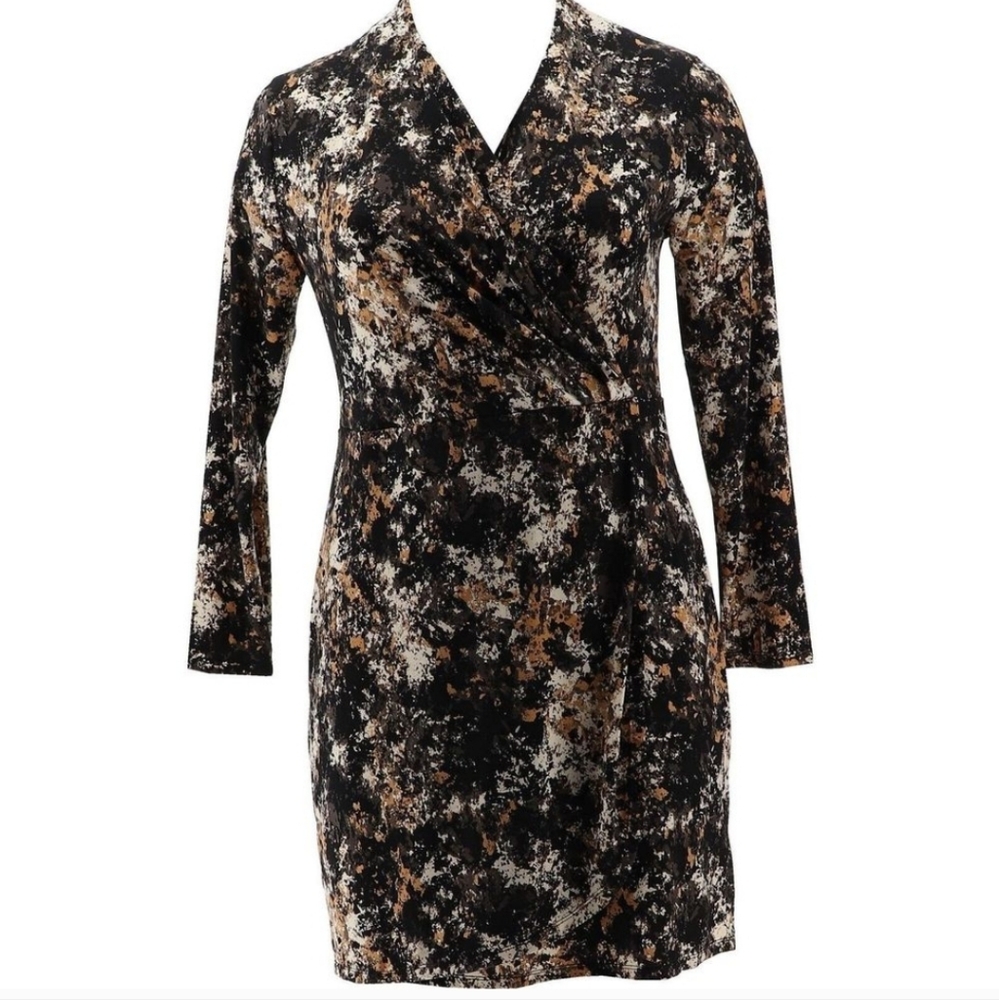 CHELSA❣️& VIOLET Elegant Black and Brown Women's Dress